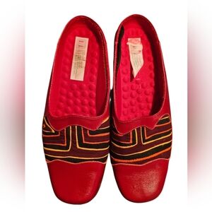Mabacol Handmade Seed Sole Mola Slide On Flats Size 40